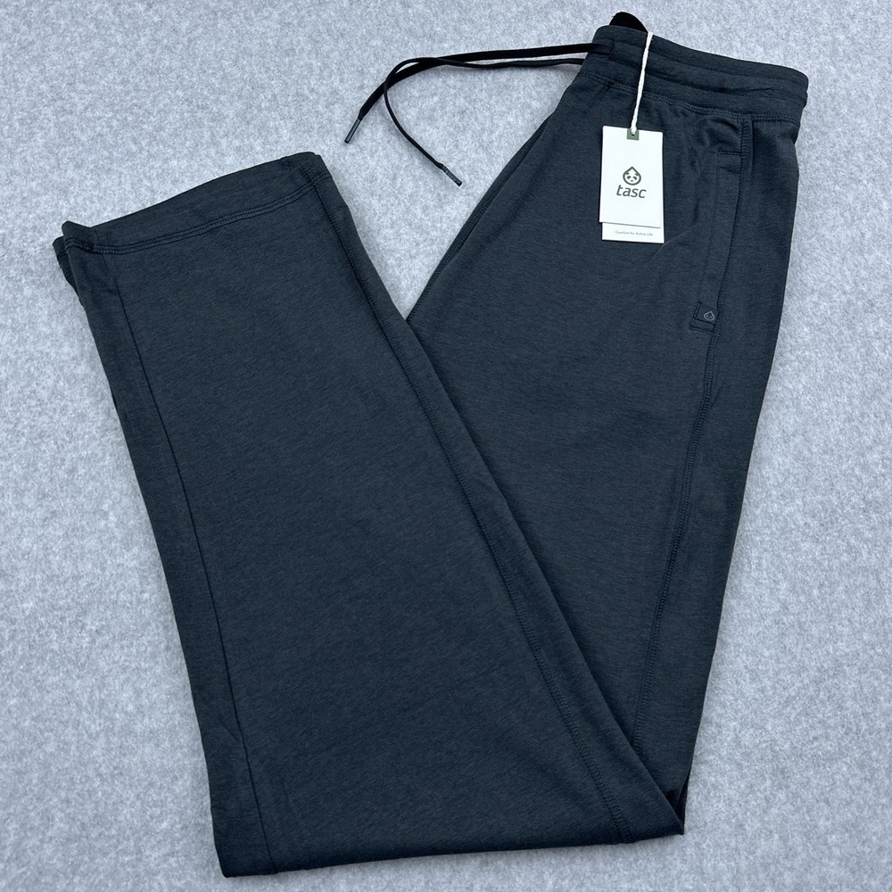 NEW Tasc Carrollton Pants Mens S Gray Gunmetal‎ Organic Cotton Bamboo Golf
